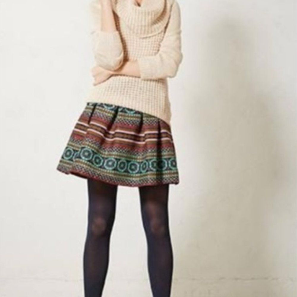 NOMAD MORGAN (Anthropologie) Carper Print Skirt, Size 6
